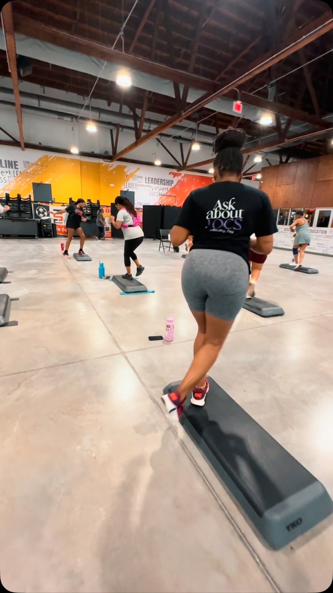 House of Step Tampa class members stepping together indoors
